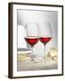 Two Glasses of Red Wine on Festive Table-Alexander Feig-Framed Photographic Print