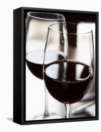 Two Glasses of Red Wine-null-Framed Stretched Canvas