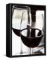 Two Glasses of Red Wine-null-Framed Stretched Canvas
