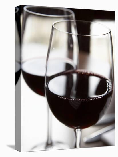 Two Glasses of Red Wine-null-Stretched Canvas