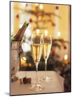 Two Glasses of Sparkling Wine for Christmas Party-Joerg Lehmann-Mounted Photographic Print