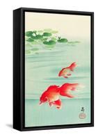 Two Goldfish-Koson Ohara-Framed Stretched Canvas