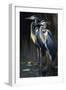 Two Great Blue Herons I-Vivienne Dupont-Framed Art Print