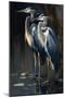 Two Great Blue Herons I-Vivienne Dupont-Mounted Art Print