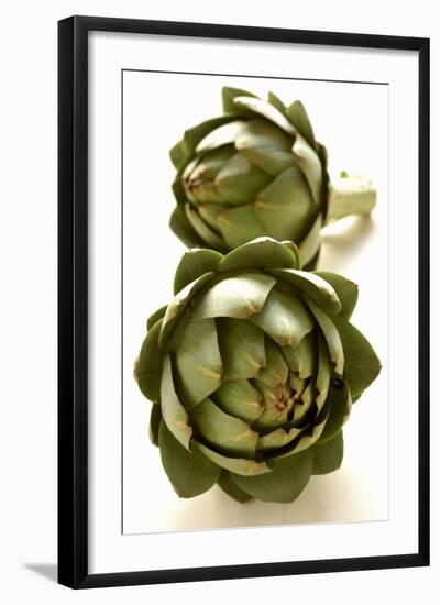 Two Green Artichokes-Alain Caste-Framed Photographic Print