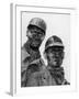 Two Grimy Faced German Coal Miners Posing Resolutely Outside Coal Mine in the Ruhr Valley-Margaret Bourke-White-Framed Photographic Print