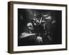 Two Guitarists and Vocalist Entertaining at Club Chez Genevieve-Gjon Mili-Framed Premium Photographic Print