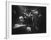 Two Guitarists and Vocalist Entertaining at Club Chez Genevieve-Gjon Mili-Framed Photographic Print