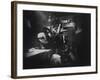 Two Guitarists and Vocalist Entertaining at Club Chez Genevieve-Gjon Mili-Framed Photographic Print