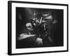 Two Guitarists and Vocalist Entertaining at Club Chez Genevieve-Gjon Mili-Framed Photographic Print