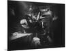 Two Guitarists and Vocalist Entertaining at Club Chez Genevieve-Gjon Mili-Mounted Photographic Print