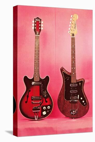 Two Guitars, Retro-null-Stretched Canvas