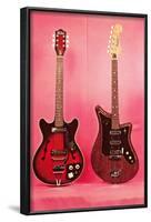 Two Guitars, Retro-null-Framed Art Print