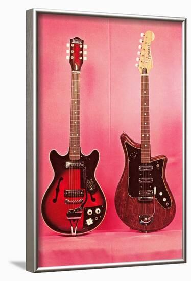 Two Guitars, Retro-null-Framed Art Print