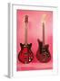 Two Guitars, Retro-null-Framed Art Print