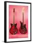 Two Guitars, Retro-null-Framed Art Print