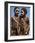 Two Hamer Girls Wearing Traditional Goat Skin Dress Decorated with Cowie Shells, Turmi, Ethiopia-Jane Sweeney-Framed Photographic Print