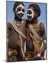 Two Hamer Girls Wearing Traditional Goat Skin Dress Decorated with Cowie Shells, Turmi, Ethiopia-Jane Sweeney-Mounted Photographic Print