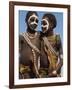 Two Hamer Girls Wearing Traditional Goat Skin Dress Decorated with Cowie Shells, Turmi, Ethiopia-Jane Sweeney-Framed Photographic Print