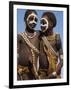 Two Hamer Girls Wearing Traditional Goat Skin Dress Decorated with Cowie Shells, Turmi, Ethiopia-Jane Sweeney-Framed Photographic Print