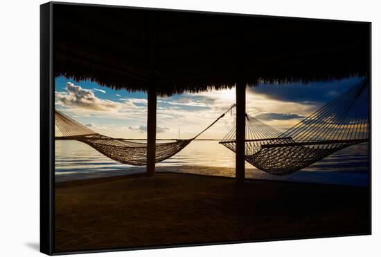 Two Hammocks at Sunset - Florida-Philippe Hugonnard-Framed Stretched Canvas