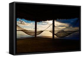 Two Hammocks at Sunset - Florida-Philippe Hugonnard-Framed Stretched Canvas