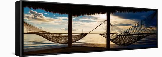 Two Hammocks at Sunset - Florida-Philippe Hugonnard-Framed Stretched Canvas