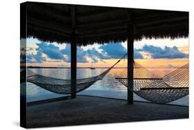 Two Hammocks at Sunset - View of Gulf of Mexico - Florida - USA-Philippe Hugonnard-Stretched Canvas
