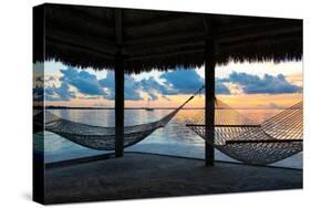 Two Hammocks at Sunset - View of Gulf of Mexico - Florida - USA-Philippe Hugonnard-Stretched Canvas