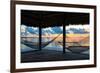 Two Hammocks at Sunset - View of Gulf of Mexico - Florida - USA-Philippe Hugonnard-Framed Photographic Print