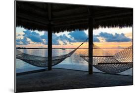 Two Hammocks at Sunset - View of Gulf of Mexico - Florida - USA-Philippe Hugonnard-Mounted Photographic Print