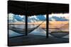 Two Hammocks at Sunset - View of Gulf of Mexico - Florida - USA-Philippe Hugonnard-Stretched Canvas