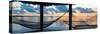 Two Hammocks at Sunset - View of Gulf of Mexico - Florida - USA-Philippe Hugonnard-Stretched Canvas