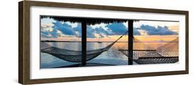 Two Hammocks at Sunset - View of Gulf of Mexico - Florida - USA-Philippe Hugonnard-Framed Photographic Print