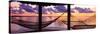 Two Hammocks at Sunset - View of Gulf of Mexico - Florida - USA-Philippe Hugonnard-Stretched Canvas