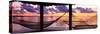 Two Hammocks at Sunset - View of Gulf of Mexico - Florida - USA-Philippe Hugonnard-Stretched Canvas