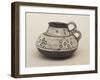 Two-Handled Black Ceramic Pitcher with Incised Geometric Motifs, from Beilngries-null-Framed Giclee Print