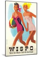 Two Happy Bathing Beauties-null-Mounted Art Print