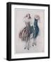 Two Happy Flappers Wear Soft Wide Brimmed Hats and Gathered Skirts That Catch the Breeze-Wilton Williams-Framed Art Print