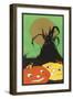 Two Happy Jack O'Lanterns-null-Framed Art Print