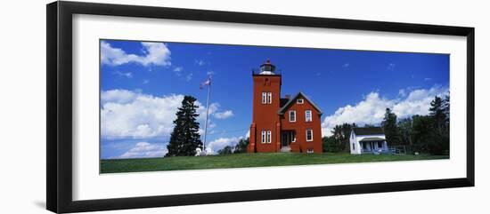 Two Harbors Lighthouse on Lake Superior's Agate Bay, Burlington Bay, Minnesota, USA-null-Framed Photographic Print