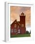 Two Harbors Lighthouse Overlooking Agate Bay, Lake Superior, Two Harbors, Minnesota, USA-David R. Frazier-Framed Photographic Print