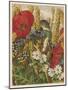 Two Harvest Mice Among the Ears of Corn and Poppies-null-Mounted Art Print