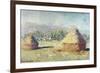 Two Haystacks-Claude Monet-Framed Giclee Print