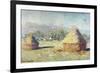 Two Haystacks-Claude Monet-Framed Giclee Print