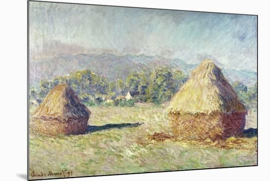 Two Haystacks-Claude Monet-Mounted Premium Giclee Print