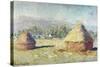 Two Haystacks-Claude Monet-Stretched Canvas