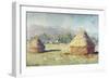 Two Haystacks-Claude Monet-Framed Giclee Print