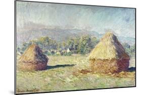 Two Haystacks-Claude Monet-Mounted Giclee Print