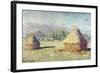 Two Haystacks-Claude Monet-Framed Giclee Print